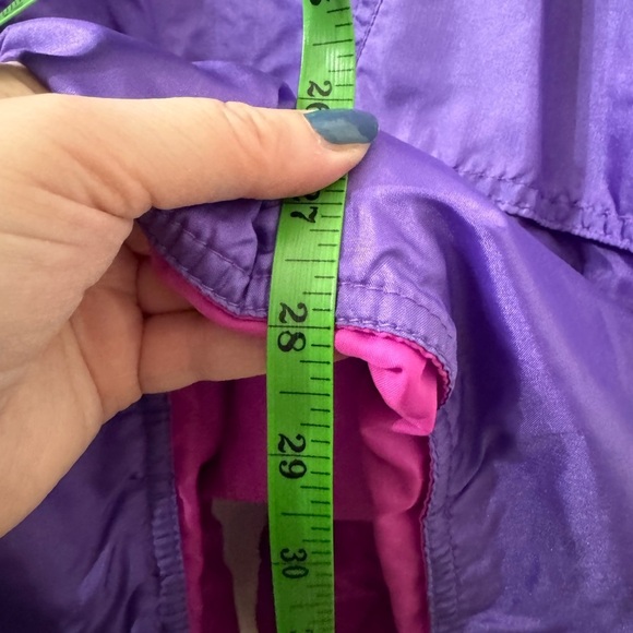 VINTAGE 80s Rare EDELWEISS Retro Puffer Ski Snow Jacket - Purple & Pink Medium - Picture 13 of 14